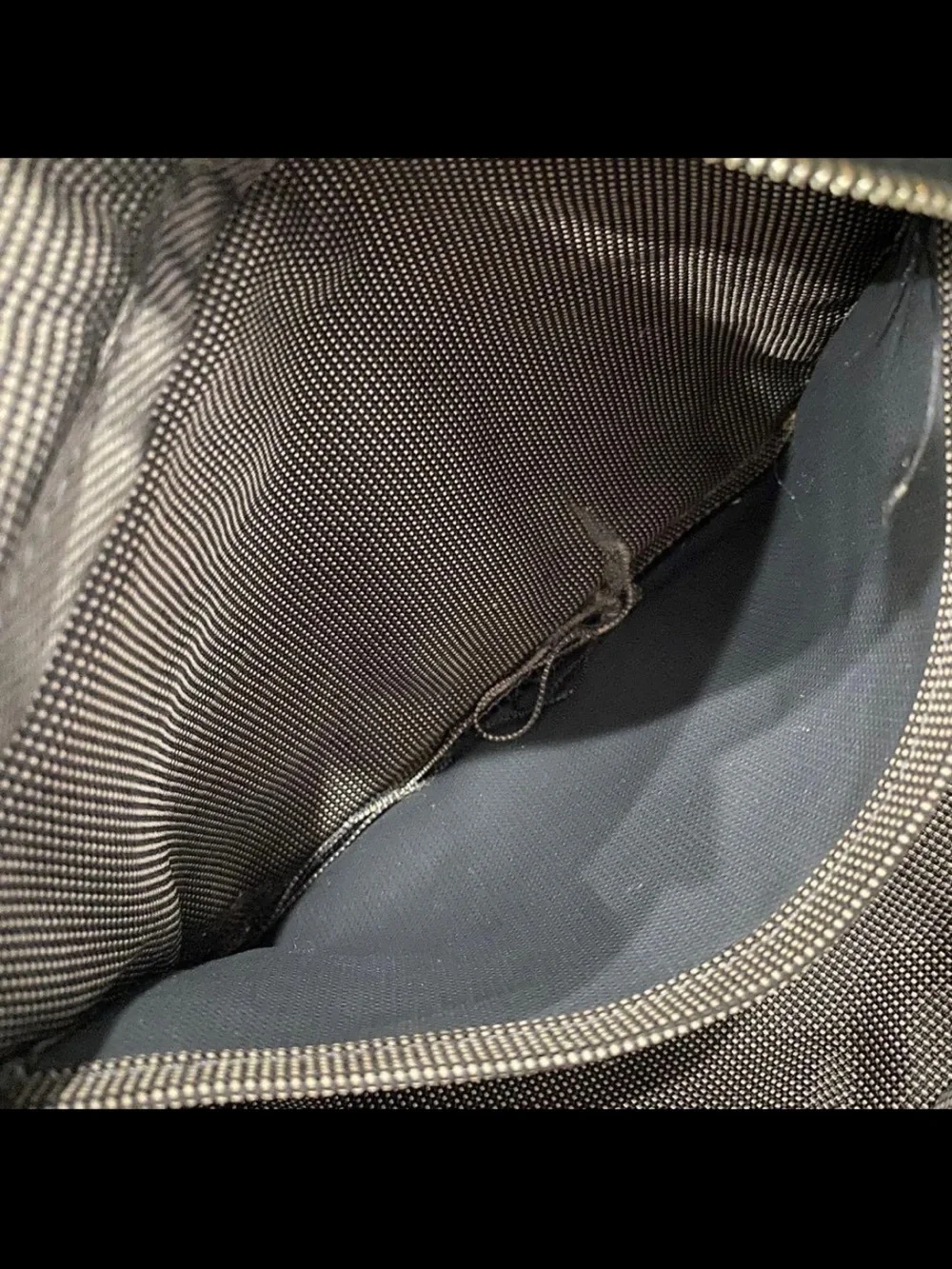 Hermes Navy Gray Canvas Messenger Tote